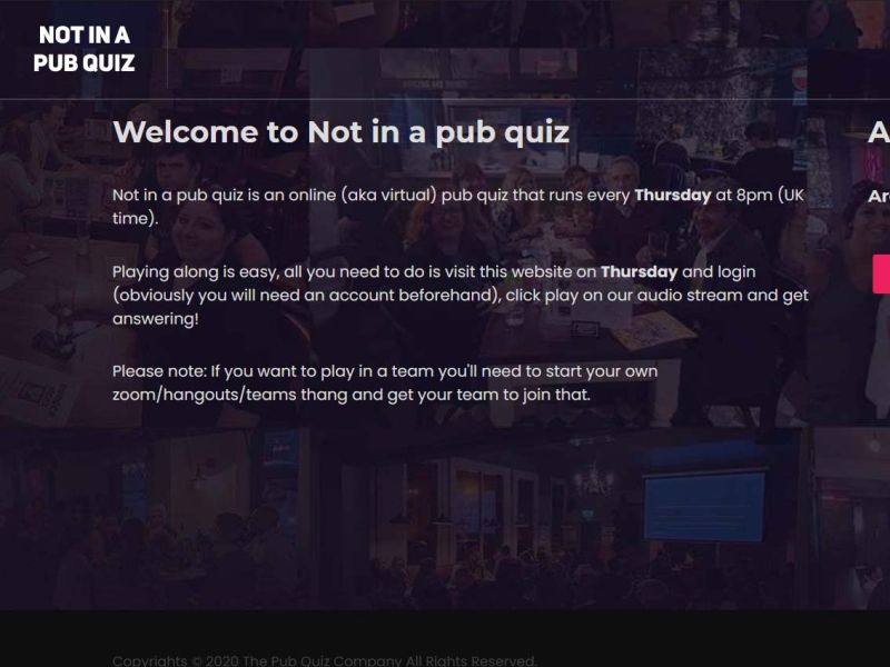 Not in a pub quiz